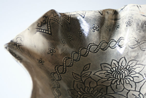 Mon plat vintage imprimé&nbsp;dentelle