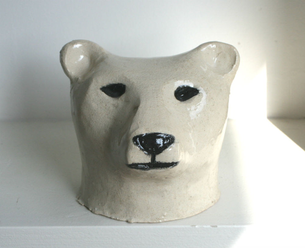 Ma tête d’ours polaire en céramique