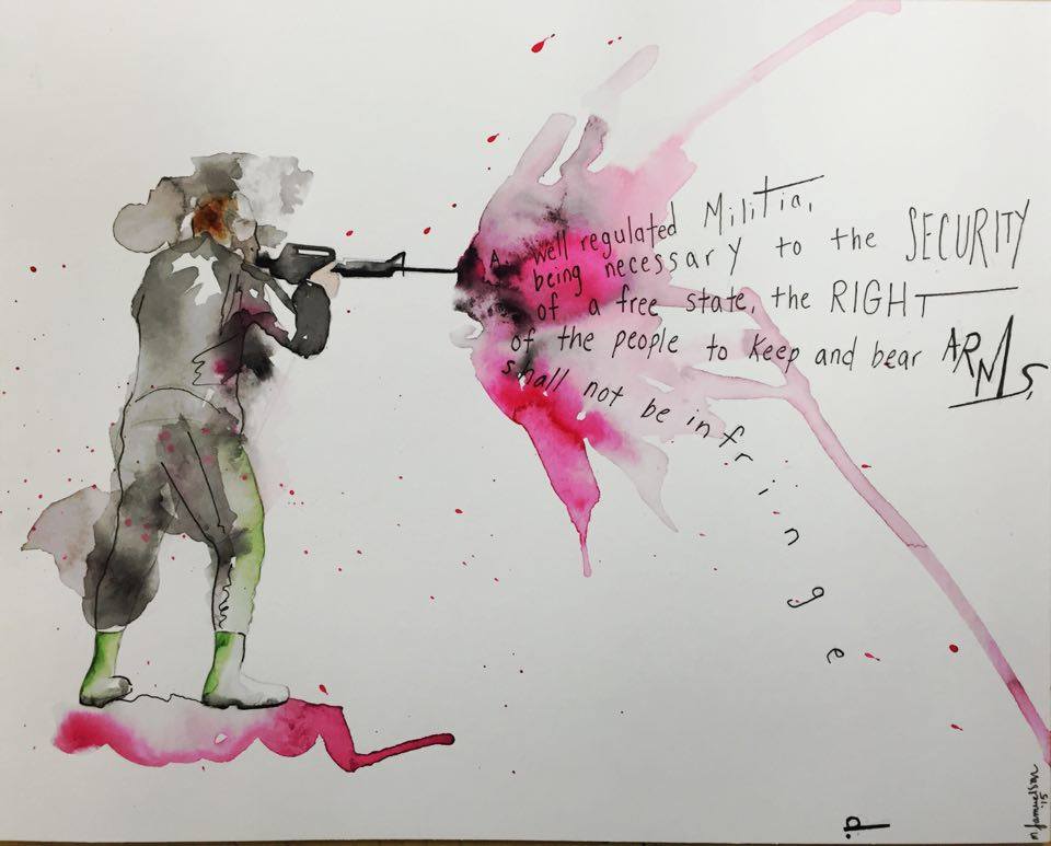 Un dessin de Meri contre le port d&rsquo;armes aux&nbsp;Etats-Unis